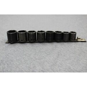 Snap-on Socket Set 8pc Black 15mm-24mm IMFM Shallow 6-Point 3/8" Impact Set